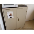 Beige 3 High 2 Door Metal Storage Cabinet, Locking